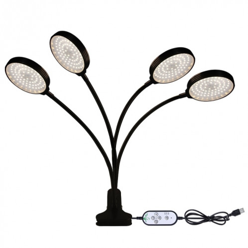 Lampe de croissance de plante LED USB Coup de contrôle de la télécommande étanche Spectral plein Spectral Naturel Plantation de plantation de plantation, Puissance: 60w Quatre Head SH71041033-07