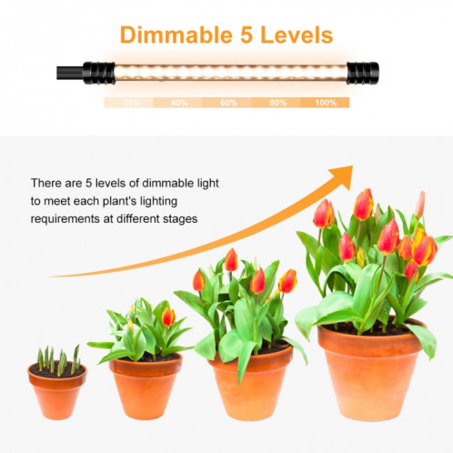 Lampe centrale à LED Spectroscopie pleine spectroscopie naturelle Lampe de croissance de la plante, puissance: 27W trois tête SH74031533-07