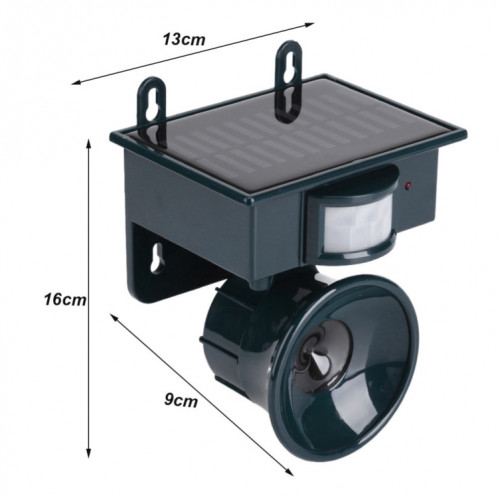 NY-2002 Solar Ultrasonic Souris Répellant Animal Repeller Extérieur Repeller oiseau imperméable (vert) SH101A331-07