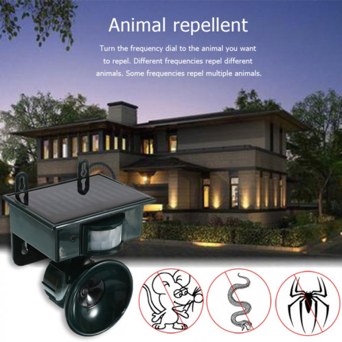 NY-2002 Solar Ultrasonic Souris Répellant Animal Repeller Extérieur Repeller oiseau imperméable (vert) SH101A331-07