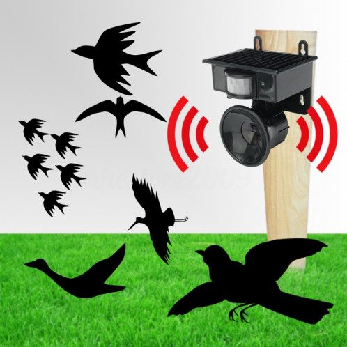 NY-2002 Solar Ultrasonic Souris Répellant Animal Repeller Extérieur Repeller oiseau imperméable (vert) SH101A331-07