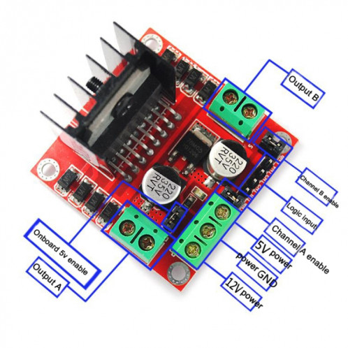2 pcs HW-095A l298n module de carton de moteur de moteur DC Stepper Moteur robot Smart Car SH2608197-06