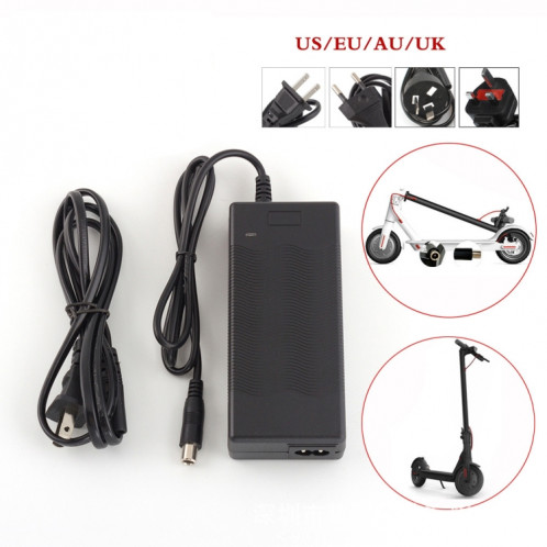 THGX-4202 42V / 2A DC 5.5mm Port de chargement universel Scooter électrique Adaptateur secteur Lithium Battery Chargeur pour Xiaomi Mijia M365 & Ninebot ES2 / ES4, Fiche UK SH460354-06