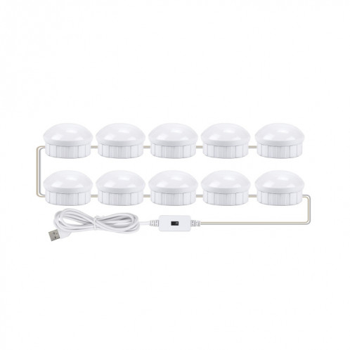 Miroir LED Miroir Miroir Beauté Légère Fill Light Hand Souvenir Capteur de capteur Avant Lumière avant: 10 ampoules (blanc naturel) SH603A1556-07