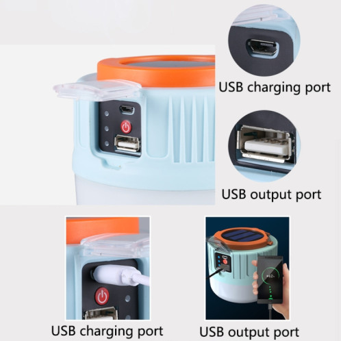 Solar Camping Light Ménage EXTÉRIEUR LED Ampoule d'éclairage, style: 509 charge (orange bleue) SH98021777-07