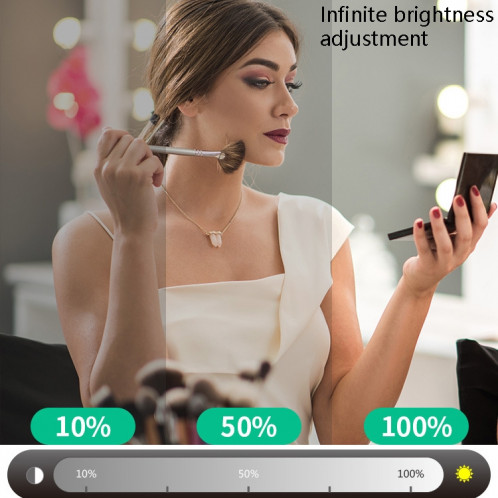 Miroir de maquillage à LED Miroir Beauté avant Remplissage Lampe Sensation de balayage de la main, source d'alimentation: 10 ampoules SH0503276-07