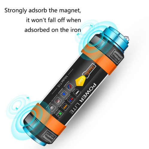 T30 EXTÉRIEUR LED Camping Light Multi-fonction Urgence IP68 Lampe de poche imperméable à l'eau avec une fonction anti-moustiquaire / avertissement SH09031469-09