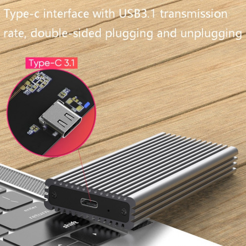 M.2 NVME / NGFF MOBILE DISQUE DISQUE DE DISQUE TYPE-C3.1 Notebook Notebook Solide State Box, Style: PC280K NVME Câble simple SH45041610-07