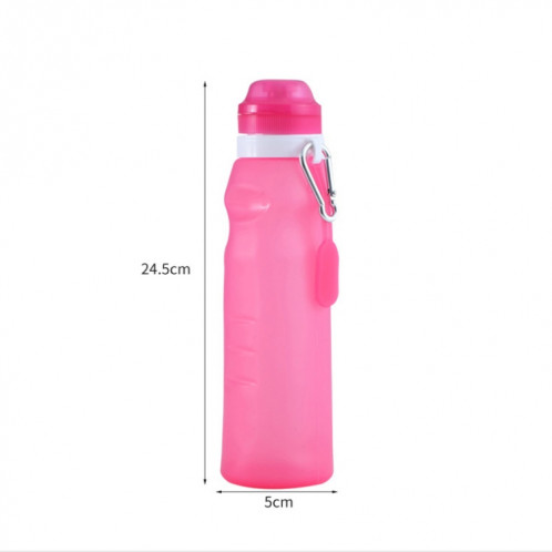 XC-282 600ml Coupe pliante en silicone Out Camping Cycling Sports Bouilloire (rose) SH501B1672-07