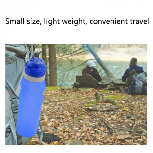 XC-282 600 ml de tasse de pliage en silicone OUT Camping Cycling Sports Kettle (Bleu) SH501C1711-07