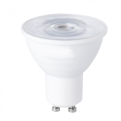 4 PCS LED Coupe lumineuse 2835 Patch Économie d'énergie Bulbe Gobelet en aluminium, puissance: 5W 6eads (couverture transparente GU10 (lumière chaude)) SH901B1639-07