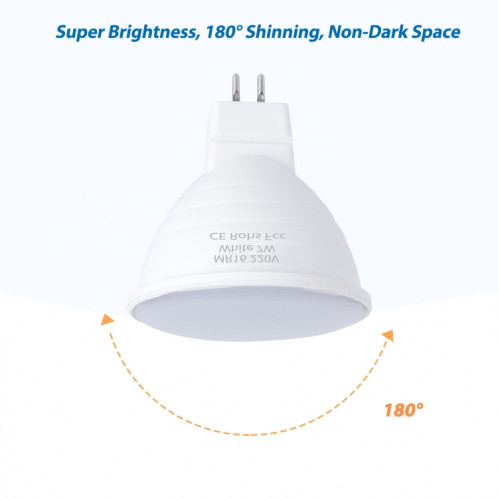 4 PCS LED Coupe lumineuse 2835 Patch Sauvegarde d'énergie CLAD CLAD ALLINUME COUPE DE LIGHT, POWER: 7W 12 Perles (GU10 TRANSPARENT COUVERTURE (LUMIÈRE FROID)) SH902A92-07