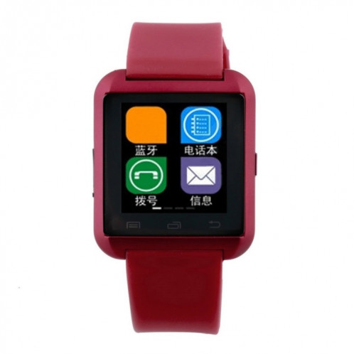 Montre-bracelet intelligente multifonction portable Bluetooth V3.0 + EDR (rouge) SH601C467-020