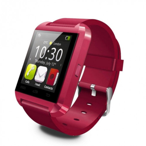 Montre-bracelet intelligente multifonction portable Bluetooth V3.0 + EDR (rouge) SH601C467-020