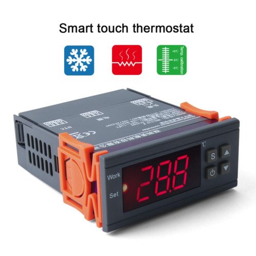 Régulateur de thermostat de thermostat de thermocouple de thermocouple de température à écran LCD MH-1210W numérique avec temporateur de capteur, plage de température:-50 à 110 degrés Celsius SH27391319-07
