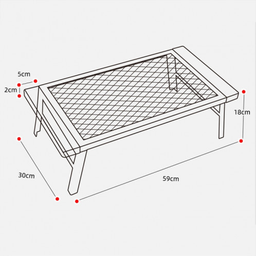 CLS en plein air pliant maille table camping table pliante table portable barbecue rack voiture camping-car (noir) SH001A1004-07