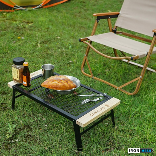 CLS en plein air pliant maille table camping table pliante table portable barbecue rack voiture camping-car (noir) SH001A1004-07