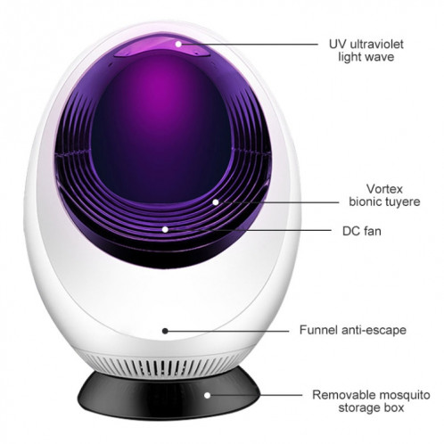 168 LED Photocatalyseur Mosquito Killer lampe de moustiquaire Mosquito Lampe d'attraction (Blanc) SH101A1642-07