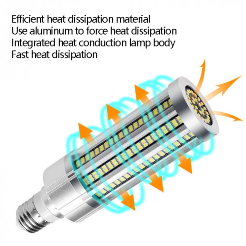 E27 2835 Lampe de maïs LED Ampoule à économie d'énergie industrielle haute puissance, puissance: 54W 6000K (blanc froid) SH43121175-07