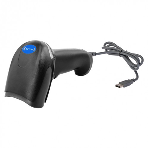 NETUM F5 Scanner de code à barres antidérapantes et anti-vibrations, modèle: laser câblé SN6401348-06