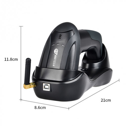 Scanner de codes-barres sans fil NETUM H8, scanner de caissier de supermarché à lumière rouge avec chargeur, spécification: bidimensionnel SH6102999-07