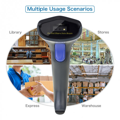 Scanner Bluetooth sans fil Bluetooth sans fil NETUM haute précision, modèle: Bluetooth + 2.4g + câblé SN64031715-07