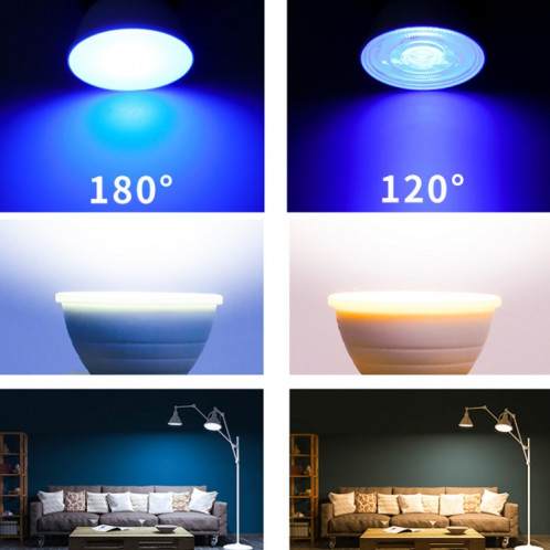 Économie d'énergie de décoloration de la lumière de décoloration de l'énergie Maison 15 couleurs de la décoration de fond de fond, style: couvercle transparent E14 (RVB blanc chaud) SH707B1101-07