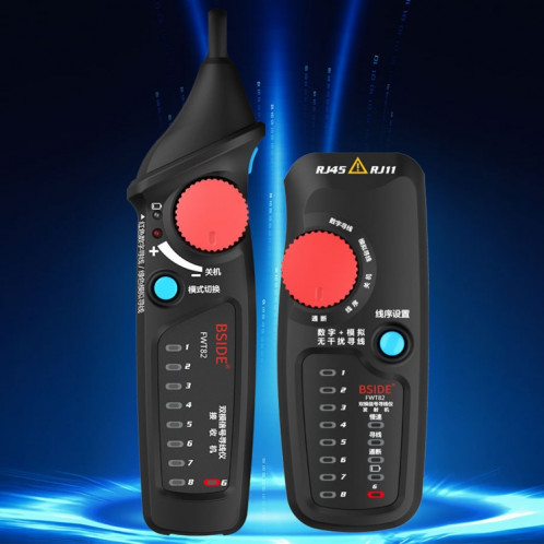 Bsize FWT82 Analog et Digital Dual-Mode Intelligent Line Finder Finder Traqueur de câble réseau SB9590500-08