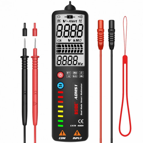 BIDE DUAL-MODE SMART SMART AFFICHAGE PEN MULTIMETITER PEN DE TENSION DE TENSION PORTABLE SPÉCIFICATION: ADMS1 SB9101185-07