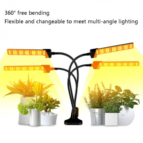 CLIPD LED PLANTE CLIGHT CLIGHT TIMINE COMMISSION REMPLIÈRE COMPLET SPECTRALE FLEUVE LUMIÈRE SERVIES HYDROPONIQUE PLANIFICATION LA LUMIÈRE DE DIMISSIONS, SPÉCIFICATIONS: TROIS HEAD UK Bouchon SH9908845-07