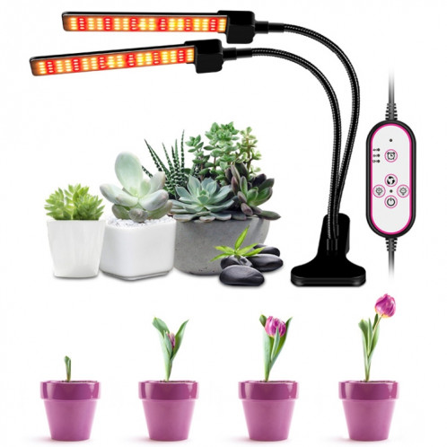 CLIPD LED PLANTE CLIGHT CLIGHT TIMINE COMMISSION REMPLIÈRE COMPLET SPECTRALE FLEUVE LUMIÈRE SERVIES HYDROPONIQUE PLANIFICATION LA LUMIÈRE DE DIMISSIONS, SPÉCIFICATIONS: TROIS HEAD UK Bouchon SH9908845-07