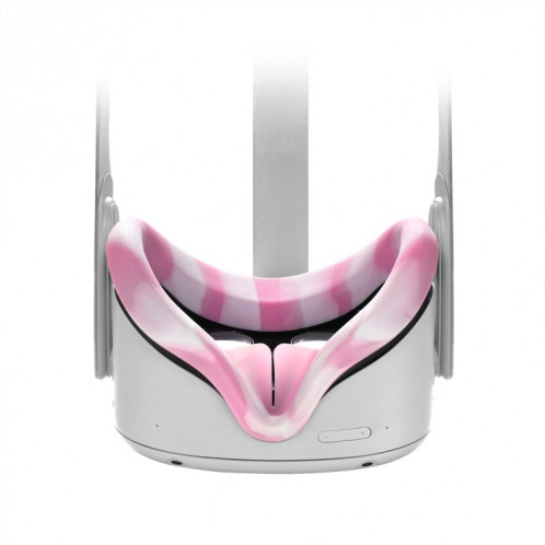 VR Silicone Eye Cover Cover anti-sueur et décontamination Couleur VR VR Goggles pour Oculus Quête 2 (Rose blanc) SH401B141-05