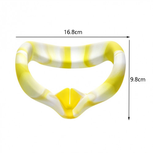 VR Silicone Eye Cover Cover anti-sueur et décontamination couleur VR lunettes de protection pour Oculus Quête 2 (Jaune blanc) SH401C439-05