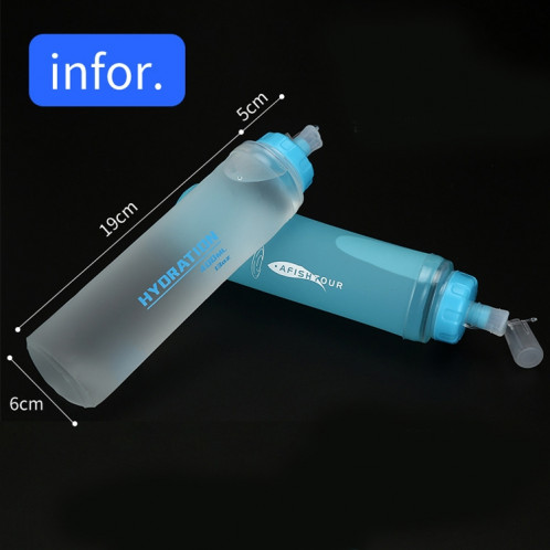 Afishtour TPU Sports de plein air Sac Soft Soft Sac à eau de marathon Bouteille d'eau pliante sac, capacité: 400 ml (transparent) SA02021759-07