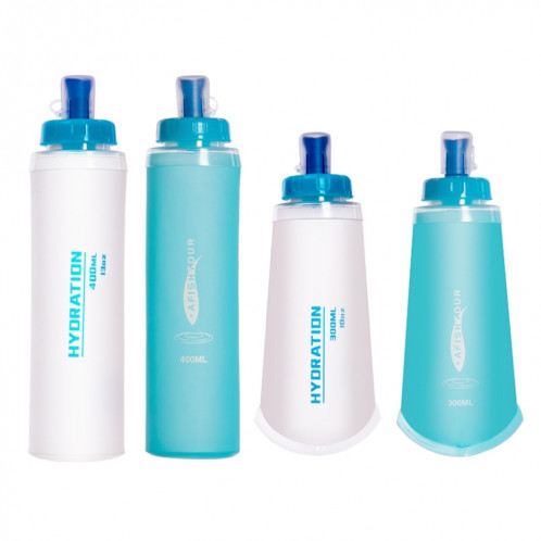 Afishtour TPU Sports de plein air Sac Soft Soft Sac à eau de marathon Bouteille d'eau pliante sac, capacité: 400 ml (transparent) SA02021759-07
