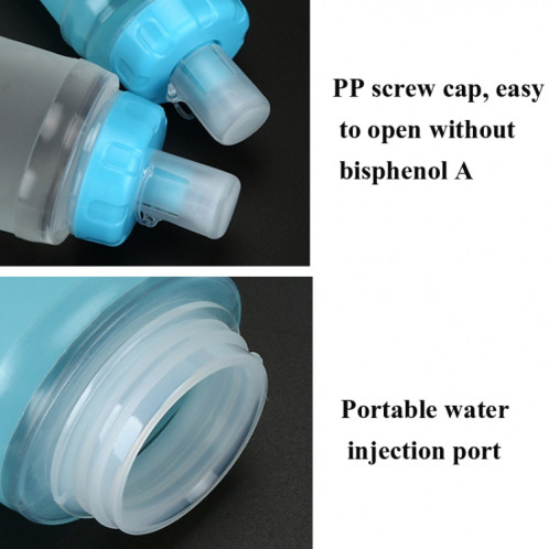 Afishtour TPU Sports de plein air Sac Soft Soft Sac à eau de marathon Bouteille d'eau pliante sac, capacité: 400 ml (transparent) SA02021759-07