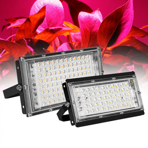 Lampe de plante à LED Spectroscopie pleine spectroscopie étanche Lampe de croissance de plants de plants de remplissage de légumes, Puissance: UE Plug 96 Perles 100W (lumière rose) SH002A909-07