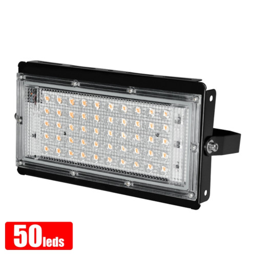 Émouthe LED LED PLUS ÉLÉMENTAIRE EXTÉRIEUR LE JARDI DE CONSTRUCTION Eclairage Lumière de projet, Spécifications: 50W 50 Perles (Blanc chaud) SH44011876-07