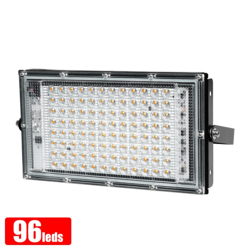 Écouto-imperméable à LED Lumière d'inondation de la lumière de jardin d'extérieur de la lumière de construction de jeu de chantier de jeu, spécifications: 100W 96 perles (blanc chaud) SH44021848-07