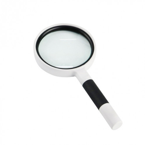 3 PCS Loupe de lecture à la main Loupe de verre Lentille de verre Poignée antidérapante Vieux Homme Lecture de la réparation Loupe Loupe, Spécifications: 75mm 4 fois (Blanc Blanc) SH31071637-06