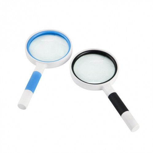 3 PCS Loupe de lecture à la main Loupe de verre Lentille de verre Poignée antidérapante Vieux Homme Lecture de la réparation Loupe Loupe, Spécifications: 75mm 4 fois (Blanc Blanc) SH31071637-06
