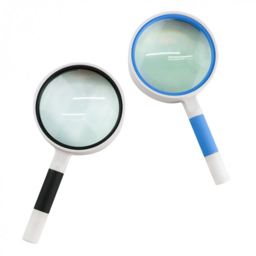 3 PCS Loupe de lecture à la main Loupe de verre Lentille de verre Poignée anti-dérapée Vieux Homme Lecture de la réparation Loupe Loupe, Spécifications: 100mm 3 fois (Blanc Blanc) SH3111903-06