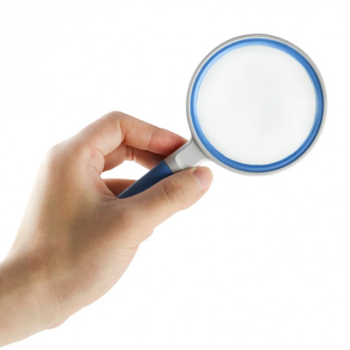 3 PCS Loupe de lecture à la main Loupe de verre Lentille de verre Poignée anti-dérapée Vieux Homme Lecture de la réparation Loupe Loupe, Spécifications: 100mm 3 fois (Blanc Blanc) SH3111903-06