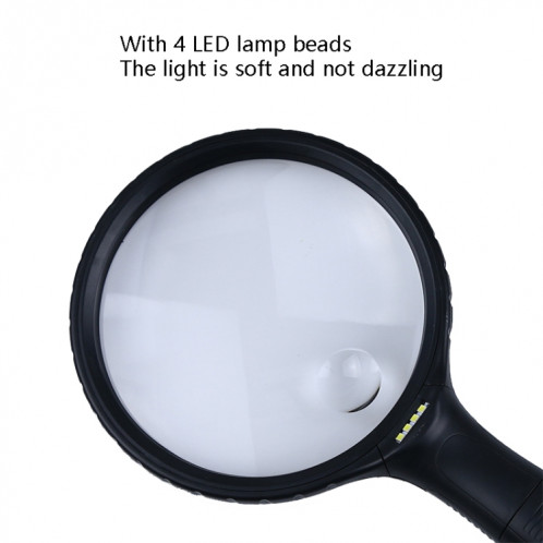 XT-4986E Handheld avec loupe lumineuse 10 fois lentille acrylique Loupe loupe portable SH5444948-07