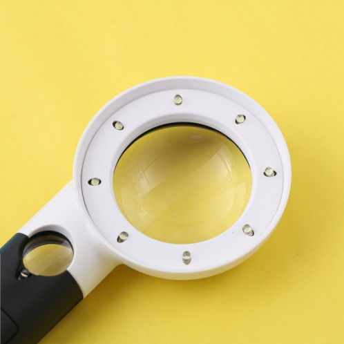 CH55-8L Tenuée à la main avec Loupe à LED Loupe double lentille 7 fois / 20 fois Loupe portable SH5458777-06