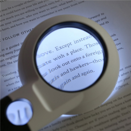CH55-8L Tenuée à la main avec Loupe à LED Loupe double lentille 7 fois / 20 fois Loupe portable SH5458777-06