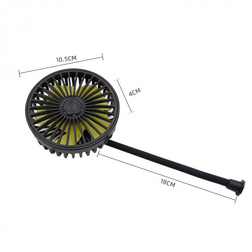 Ventilateur de flexible de tuyau de silicone F408 Réglage multi-angle USB (Noir) SH401A245-06