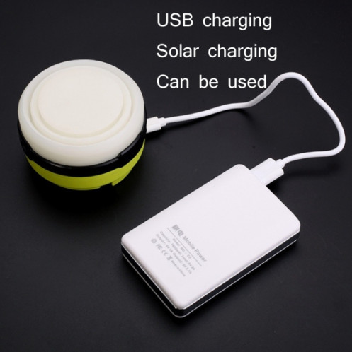 GOOFY DT-7107A EXTÉRIEUR SOLAR USB Rechargeable Camping Light Portable Tente de tente à LED rétractable (Vert) SG501A1246-06