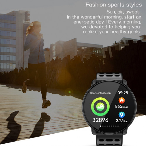 Montre intelligente Q88 IP68 étanche pour hommes Sports Smartwatch Android Montre Bluetooth Support de la fréquence cardiaque / rappel d'appel / podomètre / surveillance du sommeil / tracker (noir vert) SH301A704-022