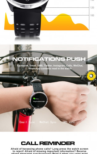 Montre intelligente Q88 IP68 étanche pour hommes Sports Smartwatch Android Montre Bluetooth Support de la fréquence cardiaque / rappel d'appel / podomètre / surveillance du sommeil / traqueur (noir gris) SH301B1871-022